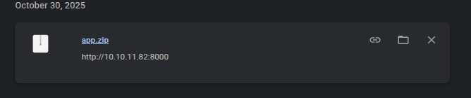 The proof of download